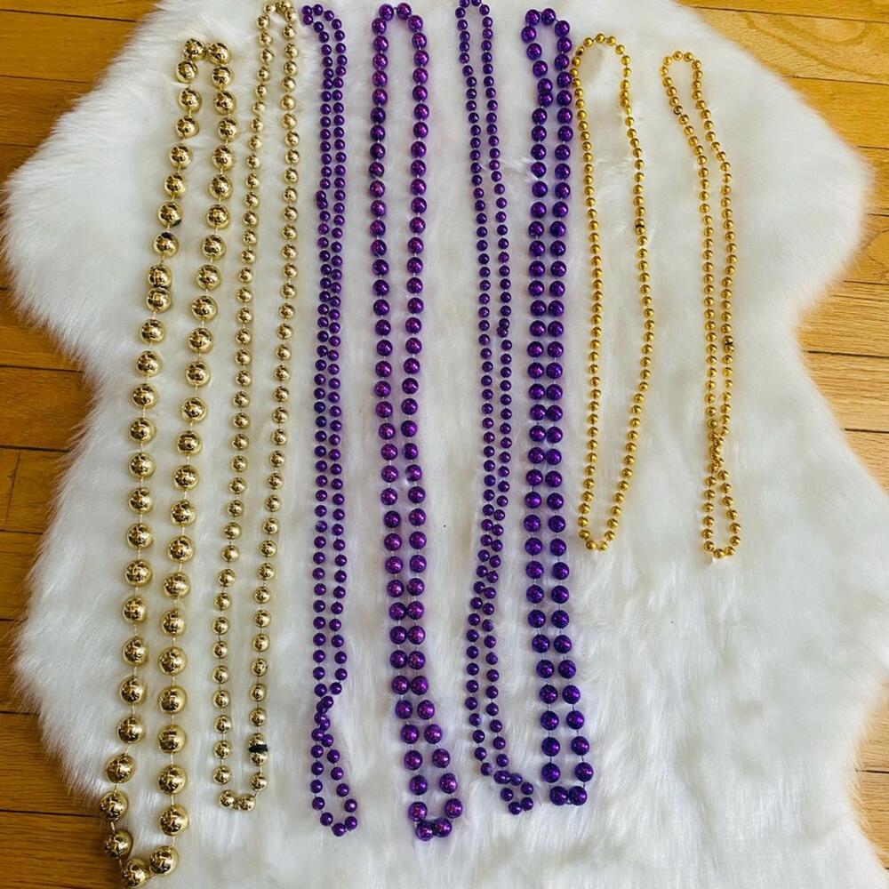 Set of Vintage Mardi Gras Bead Necklaces